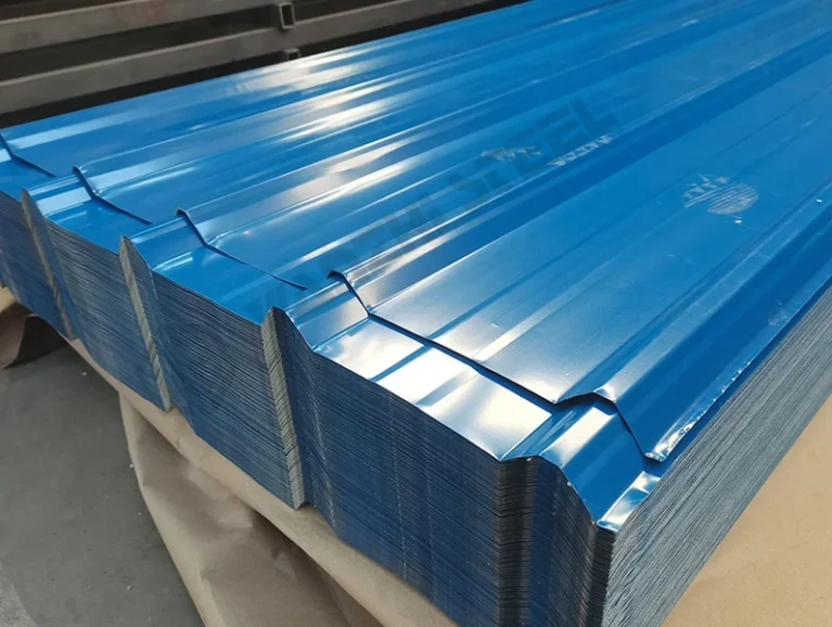PPGI-Corrugated-Sheets-Blue-Wanzhi-Factory